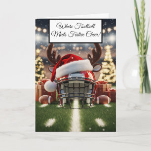 Festive Football- Touchdown Holiday Cheer Greeting Card