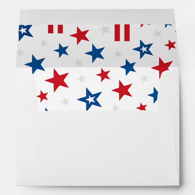 Festive Fourth of July Party Invitation Envelope (Back (Bottom))