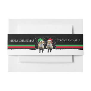 Festive Fox Cubs Invitation Belly Band