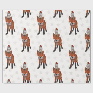 FESTIVE FOX &  OWL Wrapping Paper