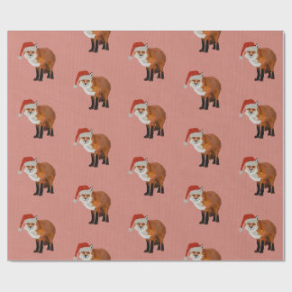 FESTIVE FOX PINK Wrapping Paper