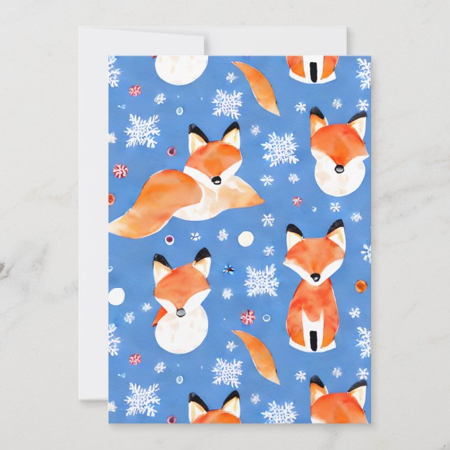 Festive foxes Christmas card (Front)
