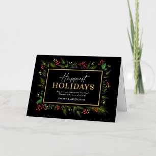 Festive Frame REAL FOIL Business Holiday Card