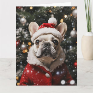 Festive Frenchie: A Holiday Portrait Card