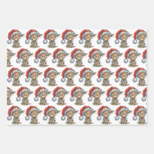 Festive Friends Wrapping Paper Sheet