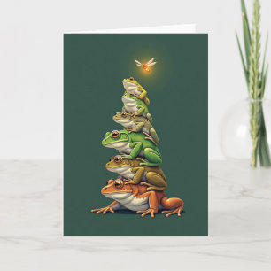Festive Frog Stack Card