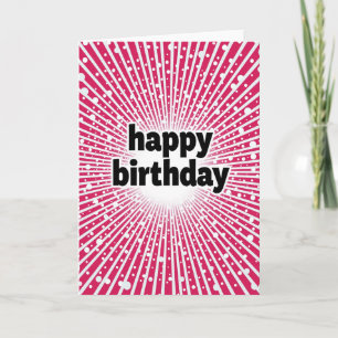 Festive Fuchsia Burst Card