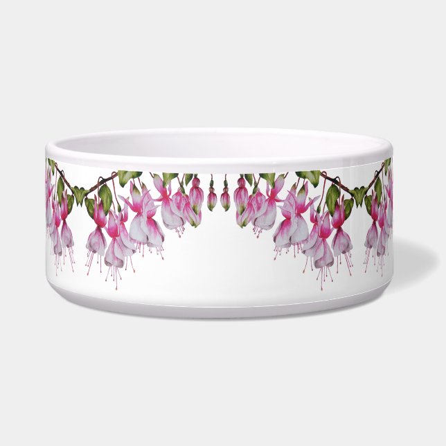 'Festive Fuchsias' on a Salad Bowl (Front)