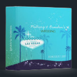 Festive Fun Las Vegas Wedding Planner Binder<br><div class="desc">Lovely Las Vegas street sign tall palm tree silhouettes glittering stars and cyan blue background illustrated on custom Wedding Planner Binders. Personalize the modern & whimsical binder with your own wording for your upcoming DESTINATION WEDDING IN LAS VEGAS! ((You can find the matching wedding essentials & favours in this store,...</div>