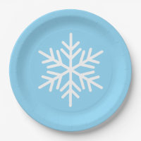 Festive Fun White Alpine Snowflake On Light Blue