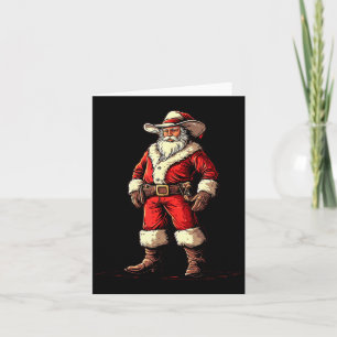 Festive Fun With A Christmas Cowboy As Santa Claus Card