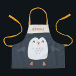 festive funny cute penguin personalized children's apron<br><div class="desc">festive funny cute penguin personalized children's design</div>