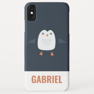 festive funny cute penguin personalized childrens iPhone XS max case