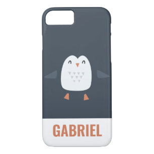 festive funny cute penguin personalized childrens Case-Mate iPhone case