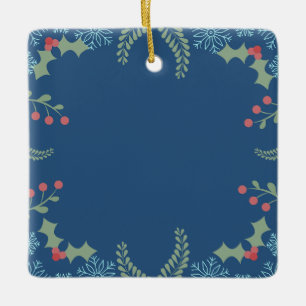 Festive Garland Ceramic Ornament