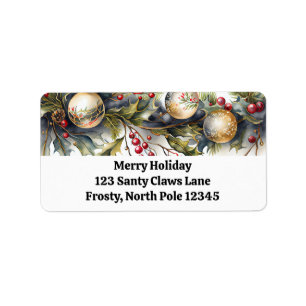 Festive Garland Collection Return Address Labels
