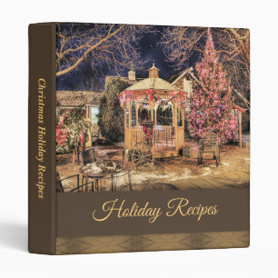 Festive Gazebo Christmas Holiday Recipe Binder