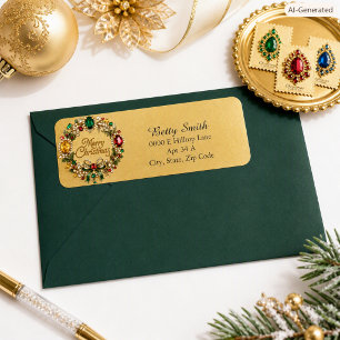 Festive Gemstone Christmas Gold Holiday Return