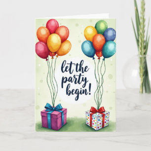 Festive Gift Boxes Birthday Card
