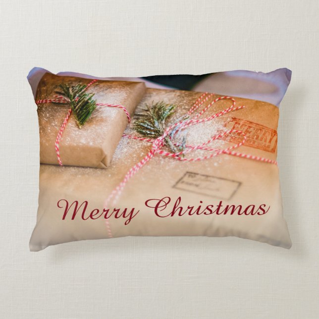 Festive gifts as Christmas motif Accent Pillow (Front)