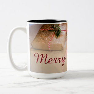 Festive gifts as Christmas motif Two-Tone Coffee Mug