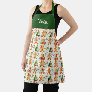 Festive Gingerbread Christmas Apron