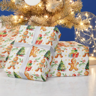 Festive Gingerbread Christmas Wrapping Paper