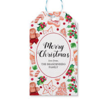 Festive Gingerbread Cookies Christmas Watercolor