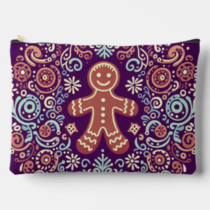 Festive Gingerbread Delight Accessory Pouch