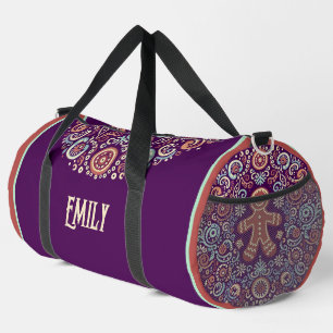 Festive Gingerbread Delight Duffle Bag