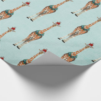 FESTIVE GIRAFFE Wrapping Paper