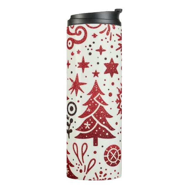 Festive Glitter Christmas Thermal Tumbler  (Rotated Left)
