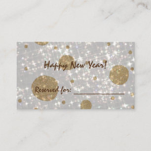 Festive Glitter Happy New Year Place Card