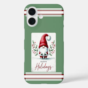 Festive Gnome Greetings iPhone 16 Case