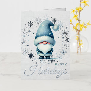 Festive Gnome Greetings Foil Greeting Card