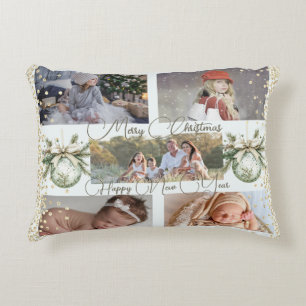 Festive Gold Scripts Happy New Year  Accent Pillow