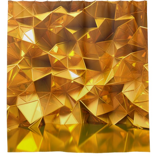 Festive golden background with triangles, bathroom (Front)