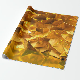Festive golden background with triangles, bathroom wrapping paper