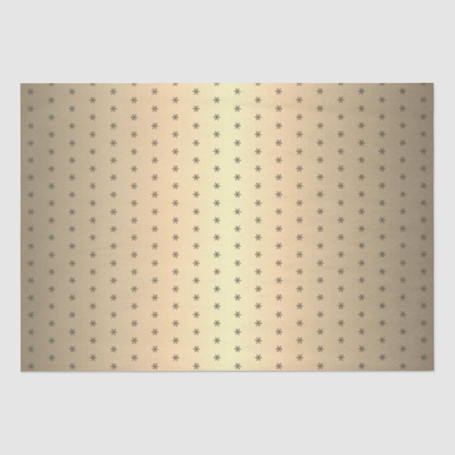 Festive Golden Metallic Snowflake Christmas Tissue Paper (Front)