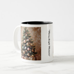 "Festive Golden Nights" Two-Tone Coffee Mug