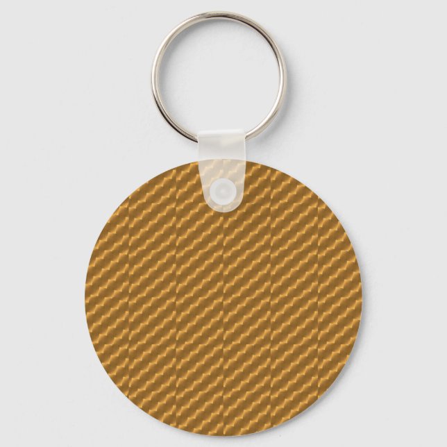 Festive, golden pattern keychain (Front)