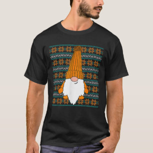 Festive Gonk Holiday Gnome Poinsettia Ugly Christm T-Shirt