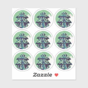 Festive Green Decorated Christmas Tree Christmas