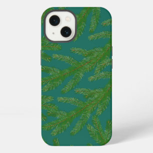 Festive Green fir tree branches and twigs   iPhone 13 Case