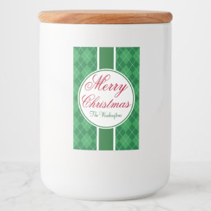Festive Green Food and Beverage Label Set