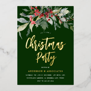 Festive Green & Gold Holiday Christmas Party