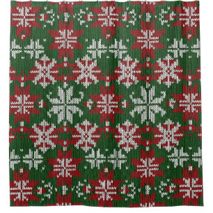 Festive Green Red and White Nordic Knit
