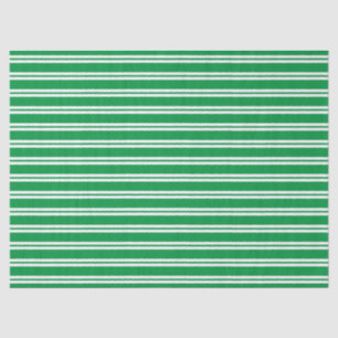 Festive Green Stripes Christmas Tissue Tissue Paper