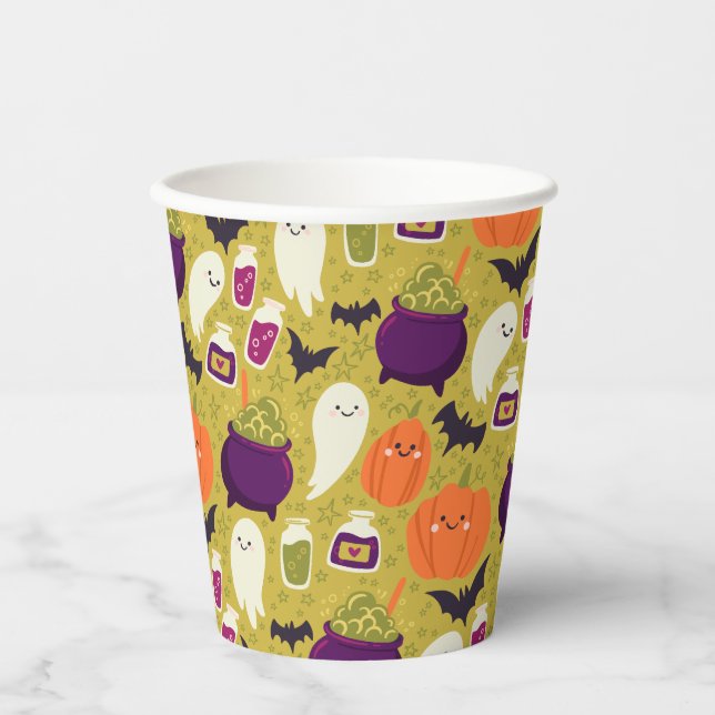 Festive Halloween Disposable Cups for Kids Party (Front)