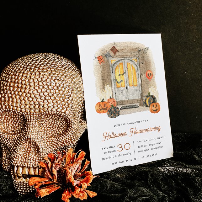 Festive Halloween Housewarming Party Invitation (Creator Uploaded)